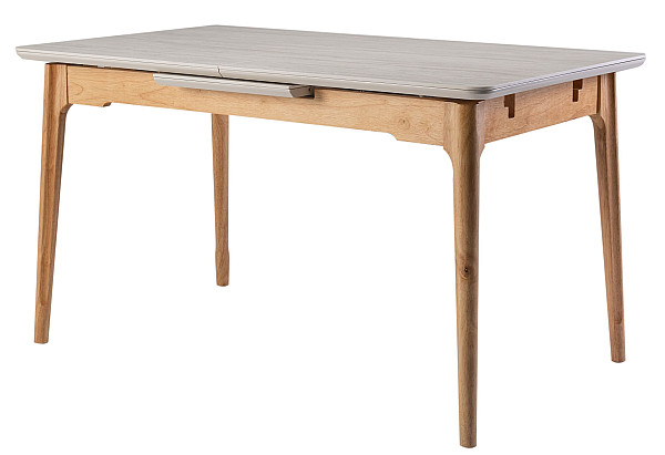 Керамічний стіл розкладний обідній Vetro Mebel TM-89 Травертін-дуб-9