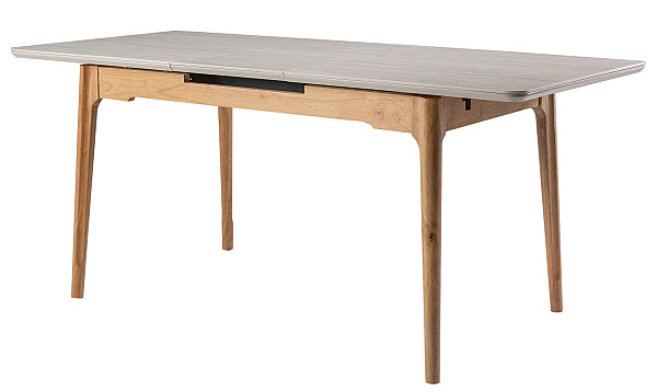 Керамічний стіл розкладний обідній Vetro Mebel TM-89 Травертін-дуб-16