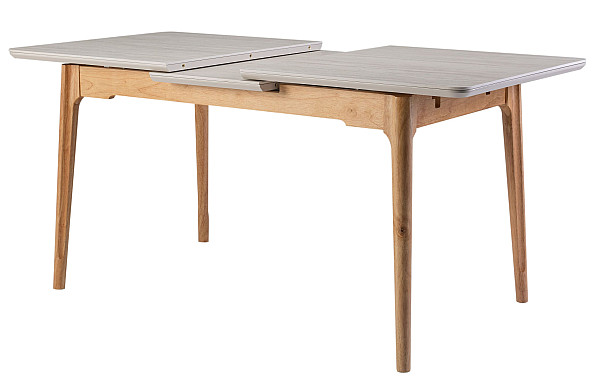 Керамічний стіл розкладний обідній Vetro Mebel TM-89 Травертін-дуб-11