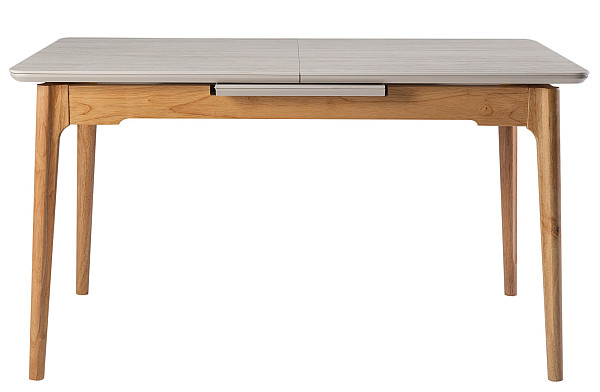 Керамічний стіл розкладний обідній Vetro Mebel TM-89 Травертін-дуб-10