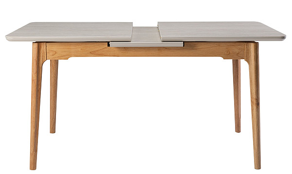 Керамічний стіл розкладний обідній Vetro Mebel TM-89 Травертін-дуб-14