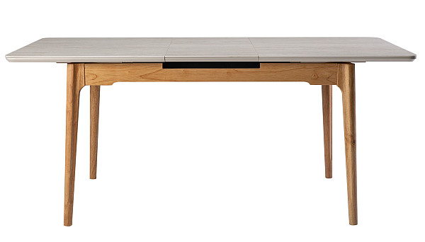 Керамічний стіл розкладний обідній Vetro Mebel TM-89 Травертін-дуб-17