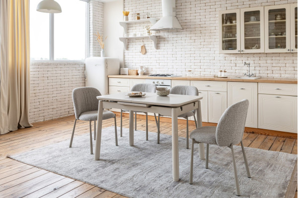 Керамический стол раскладной обеденный Vetro Mebel TM-92 Крема саббия/капучино-5