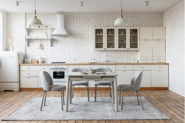 Керамический стол раскладной обеденный Vetro Mebel TM-92 Крема саббия/капучино-7