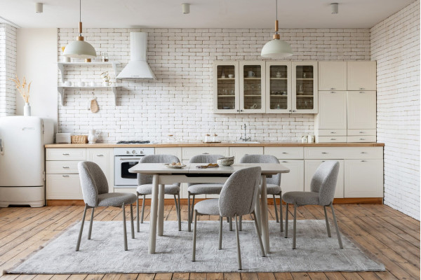 Керамический стол раскладной обеденный Vetro Mebel TM-92 Крема саббия/капучино-9