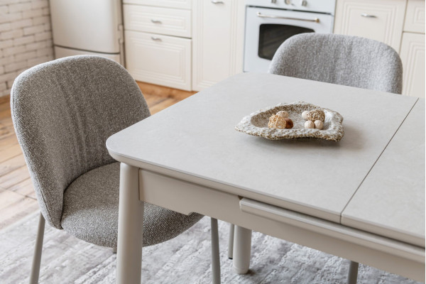 Керамический стол раскладной обеденный Vetro Mebel TM-92 Крема саббия/капучино-10