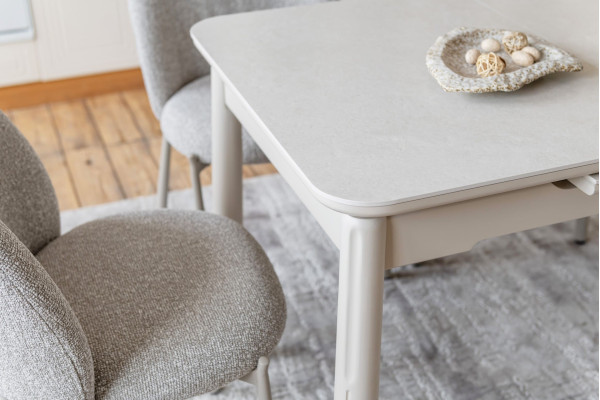 Керамический стол раскладной обеденный Vetro Mebel TM-92 Крема саббия/капучино-11