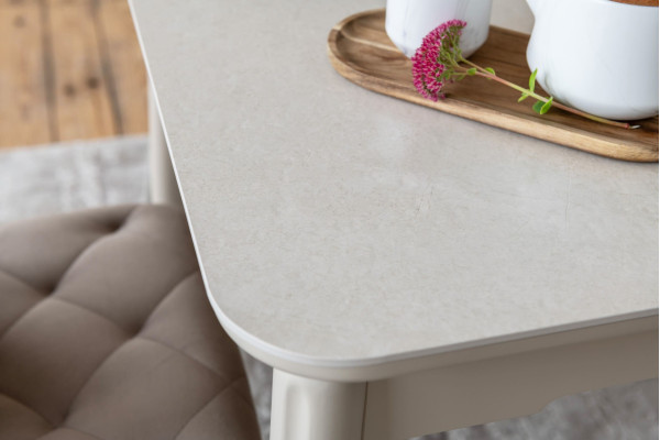 Керамический стол раскладной обеденный Vetro Mebel TM-92 Крема саббия/капучино-13