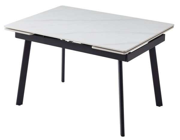 Керамічний стіл розкладний обідній Vetro Mebel TM-98-1 Білий мармур/чорний-7