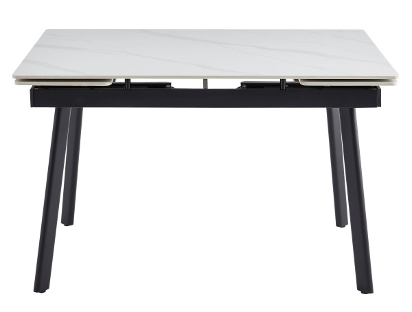 Керамічний стіл розкладний обідній Vetro Mebel TM-98-1 Білий мармур/чорний-6