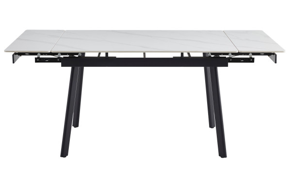 Керамічний стіл розкладний обідній Vetro Mebel TM-98-1 Білий мармур/чорний-8