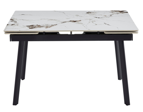 Керамічний стіл розкладний обідній Vetro Mebel TM-98-1 Панда вайт/чорний-8