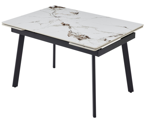 Керамічний стіл розкладний обідній Vetro Mebel TM-98-1 Панда вайт/чорний-9
