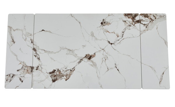 Керамічний стіл розкладний обідній Vetro Mebel TM-98-1 Панда вайт/чорний-12