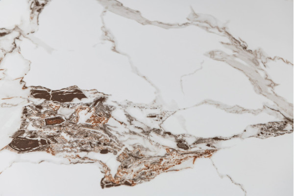 Керамічний стіл розкладний обідній Vetro Mebel TM-98-1 Панда вайт/чорний-13