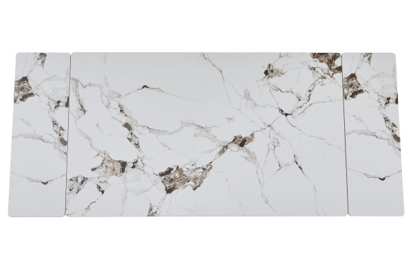 Керамічний стіл розкладний обідній Vetro Mebel TM-98 Панда вайт/чорний-12