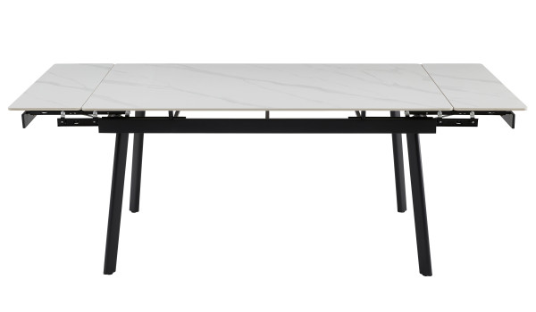 Керамічний стіл розкладний обідній Vetro Mebel TM-98 Білий мармур/чорний-10