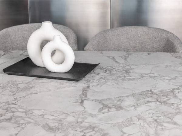 Керамический стол раскладной обеденный Vetro Mebel Феличе TML-1000-1 Клауди грей-черный-11