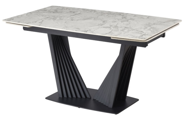 Керамический стол раскладной обеденный Vetro Mebel Феличе TML-1000-1 Клауди грей-черный-12