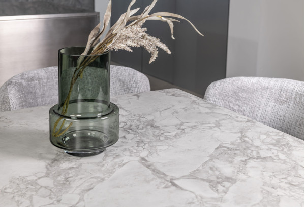 Керамический стол раскладной обеденный Vetro Mebel Феличе TML-1000-1 Клауди грей-черный-10