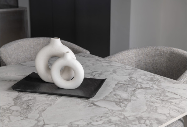 Керамический стол раскладной обеденный Vetro Mebel Феличе TML-1000-1 Клауди грей-черный-9