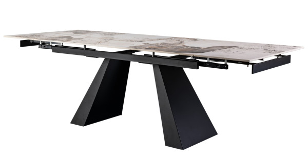 Керамічний стіл розкладний обідній Vetro Mebel Чезаре TML-1100 Патагонія-чорний-14
