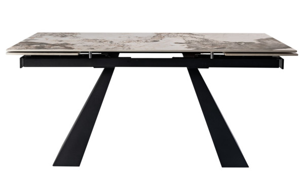 Керамічний стіл розкладний обідній Vetro Mebel Чезаре TML-1100 Патагонія-чорний-11