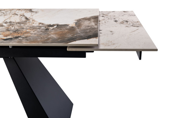 Керамічний стіл розкладний обідній Vetro Mebel Чезаре TML-1100 Патагонія-чорний-18