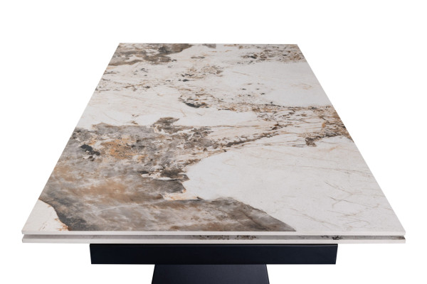 Керамічний стіл розкладний обідній Vetro Mebel Чезаре TML-1100 Патагонія-чорний-16