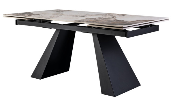 Керамічний стіл розкладний обідній Vetro Mebel Чезаре TML-1100 Патагонія-чорний-12
