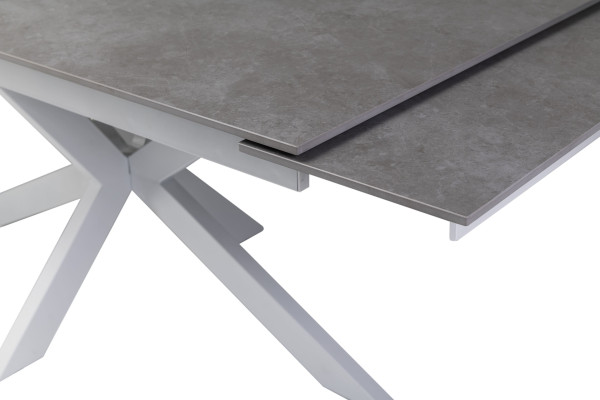 Керамічний стіл розкладний обідній Vetro Mebel Тіціано TML-1150 Делікато грей-білий-17