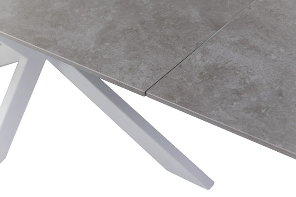 Керамічний стіл розкладний обідній Vetro Mebel Тіціано TML-1150 Делікато грей-білий-20