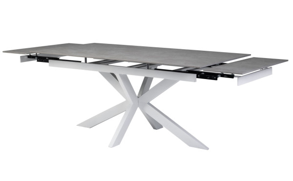 Керамічний стіл розкладний обідній Vetro Mebel Тіціано TML-1150 Делікато грей-білий-14