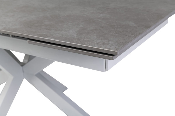 Керамічний стіл розкладний обідній Vetro Mebel Тіціано TML-1150 Делікато грей-білий-19