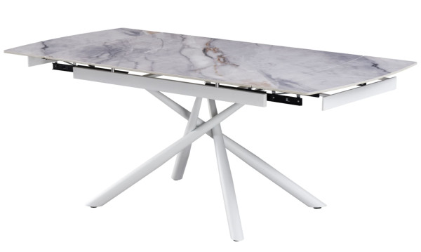 Керамічний стіл розкладний обідній Vetro Mebel Піно TML-1200-1 Айсберг-білий-11