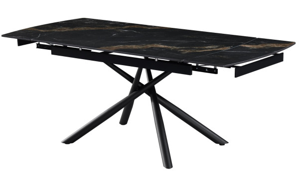 Керамічний стіл розкладний обідній Vetro Mebel Піно TML-1200-1 П'єр блек-чорний-9