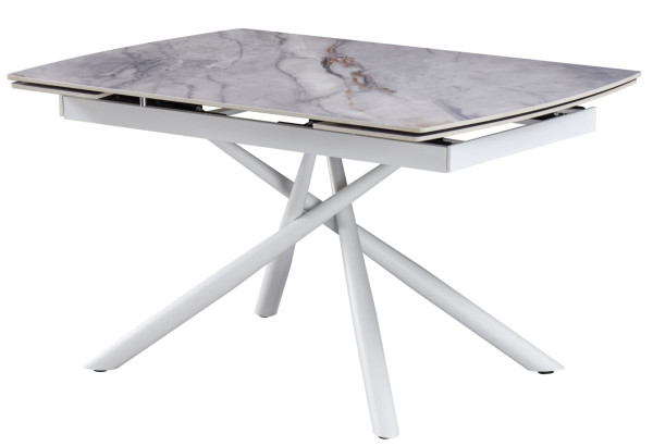 Керамічний стіл розкладний обідній Vetro Mebel Піно TML-1200-1 Айсберг-білий-9