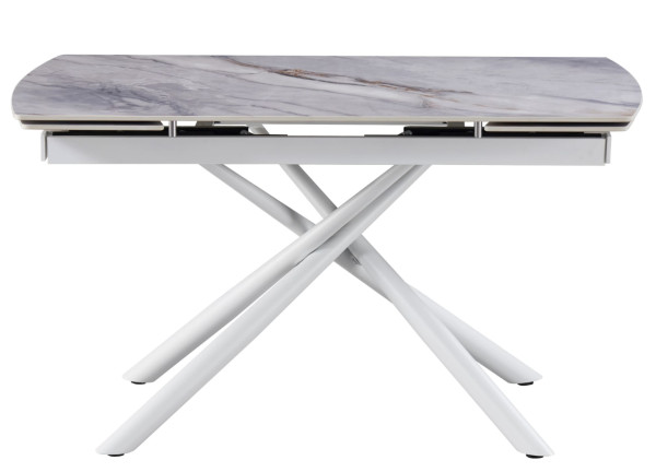 Керамічний стіл розкладний обідній Vetro Mebel Піно TML-1200-1 Айсберг-білий-10