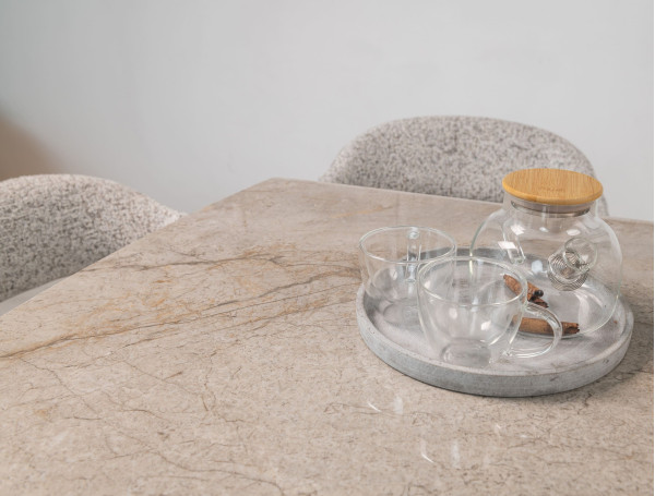 Керамический стол раскладной обеденный Vetro Mebel Пино TML-1200-1 Мистик грей/капучино-5