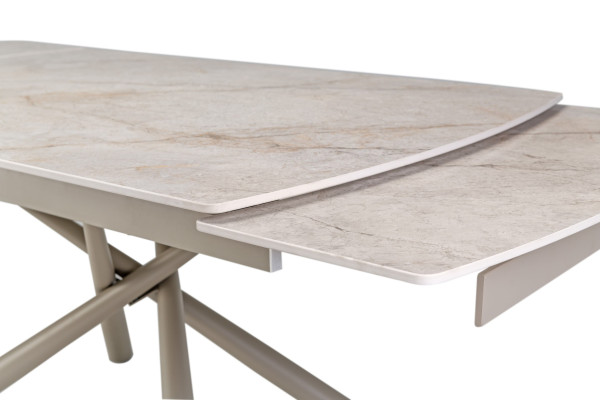 Керамический стол раскладной обеденный Vetro Mebel Пино TML-1200-1 Мистик грей/капучино-14