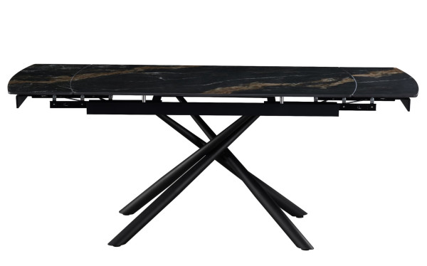 Керамічний стіл розкладний обідній Vetro Mebel Піно TML-1200-1 П'єр блек-чорний-10