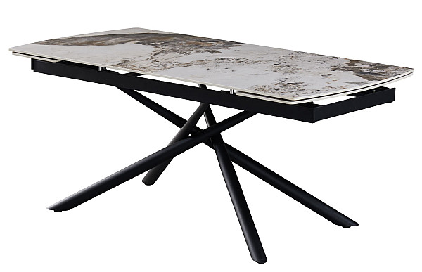 Керамічний стіл розкладний обідній Vetro Mebel Піно TML-1200 Патагонія-чорний-16