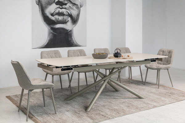 Стіл розкладний обідній Vetro Mebel Піно TML-1200 Венеція делікато/капучіно-1