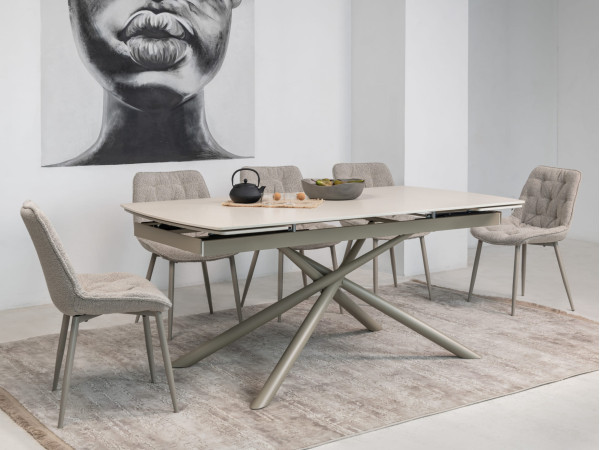 Стіл розкладний обідній Vetro Mebel Піно TML-1200 Венеція делікато/капучіно-3