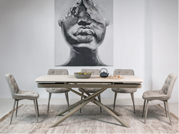 Стіл розкладний обідній Vetro Mebel Піно TML-1200 Венеція делікато/капучіно-7