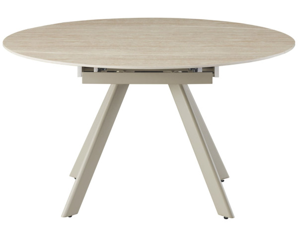 Керамічний стіл розкладний обідній Vetro Mebel Сієна TML-1240 Римський травертін/бежевий 80 (135) см-8