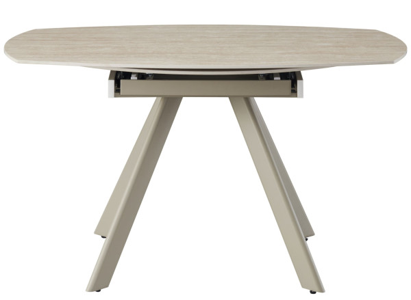 Керамічний стіл розкладний обідній Vetro Mebel Сієна TML-1240 Римський травертін/бежевий 80 (135) см-9