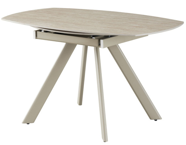 Керамічний стіл розкладний обідній Vetro Mebel Сієна TML-1240 Римський травертін/бежевий 80 (135) см-10