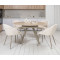 Керамічний стіл розкладний обідній Vetro Mebel Сієна TML-1240 Римський травертін/бежевий 80 (135) см-3-thumb