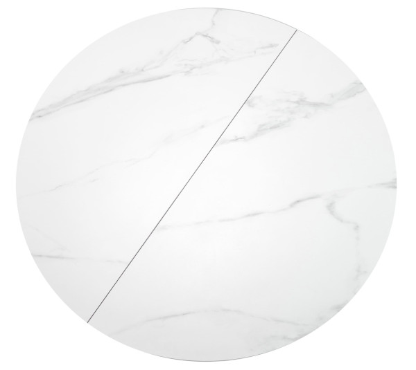 Керамічний стіл розкладний обідній Vetro Mebel Офелія TML-1250 Калакатта кристал/білий-16